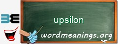 WordMeaning blackboard for upsilon